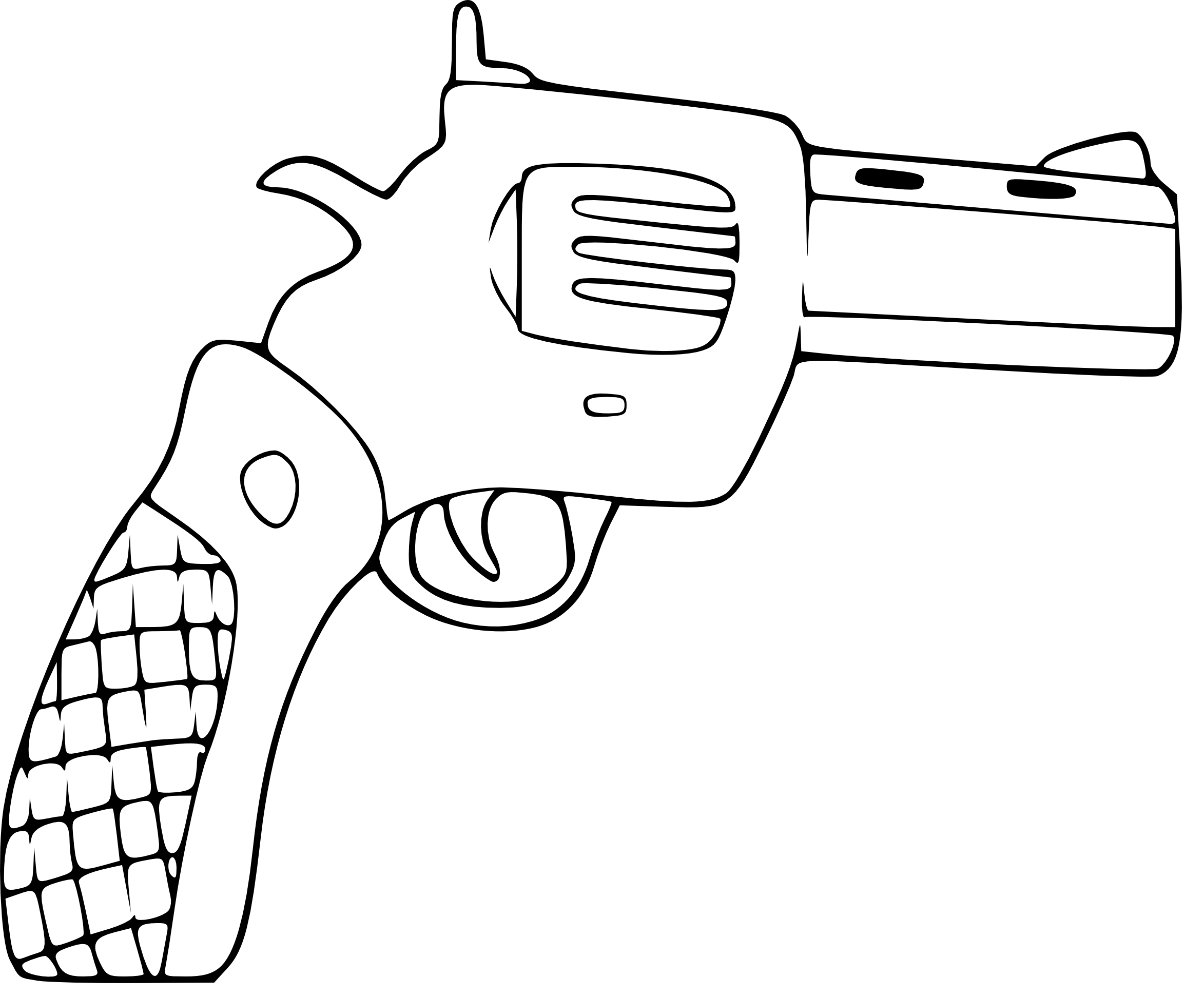 Gun coloring page