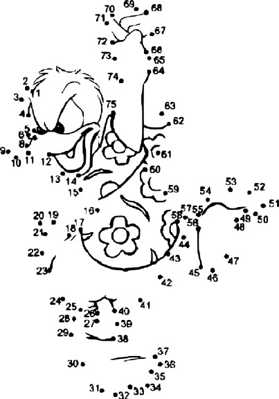 Coloriage point à relier Donald
