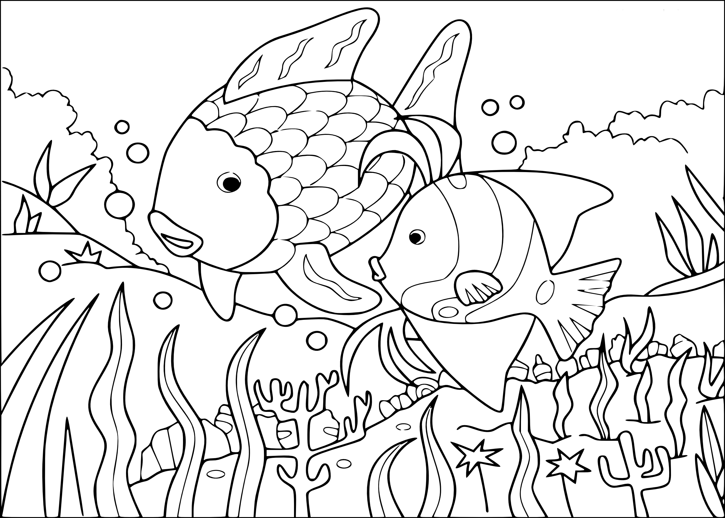 Coloriage poissons tropicaux à imprimer