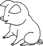 Piglet coloring page