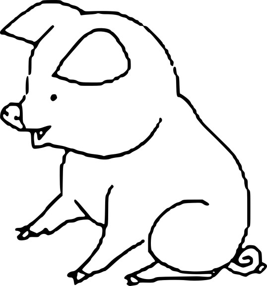 Piglet coloring page