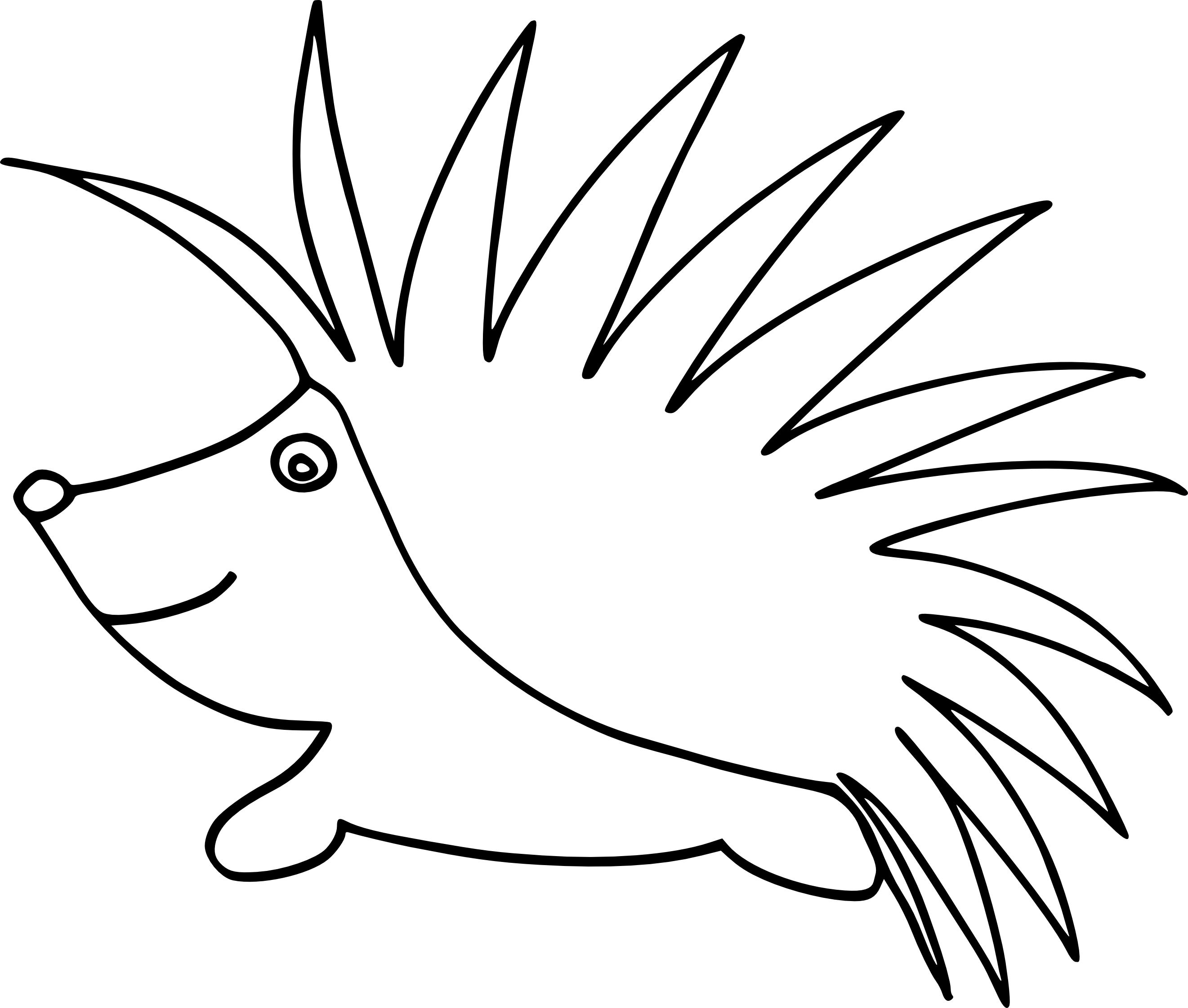 Porcupine coloring page