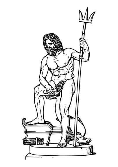 Poseidon coloring page