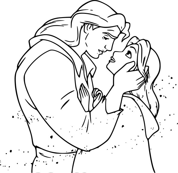 Prince And Belle coloring page