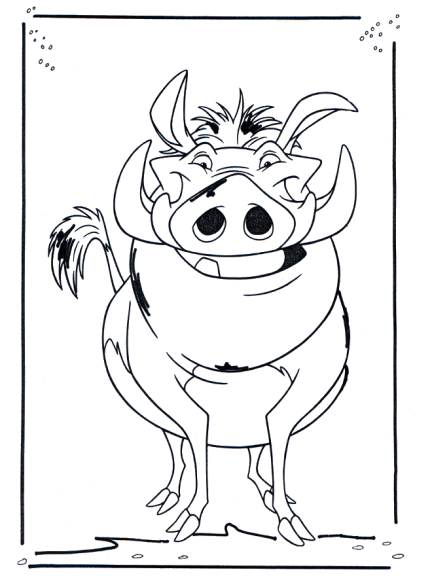 Pumbaa Lion King coloring page