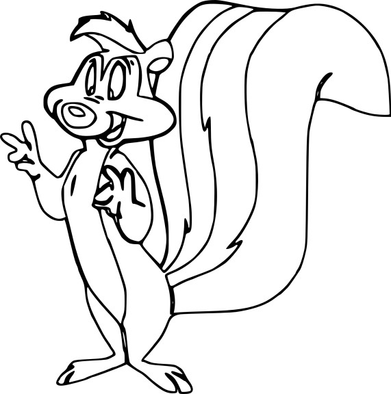 Coloriage Putois Looney Toons