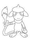 Disegno di Pokemon Smeargle da colorare