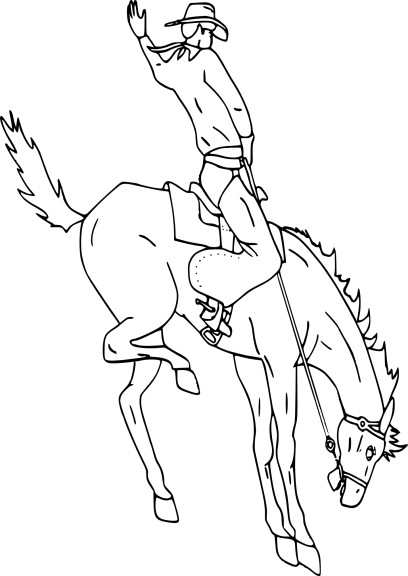 Rodeo coloring page