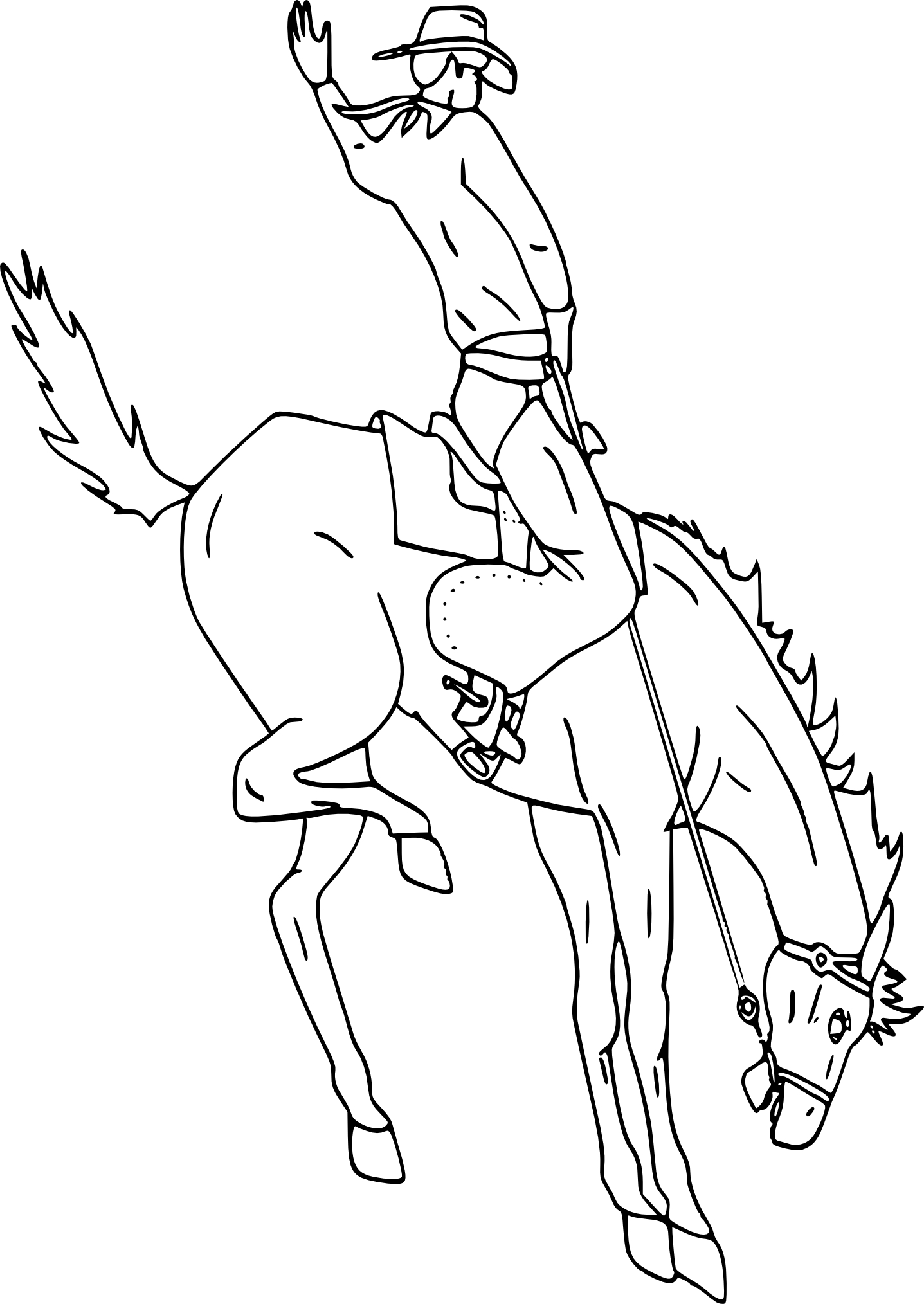 Rodeo coloring page