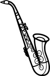 Saxophone coloring page