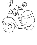 Scooter coloring page