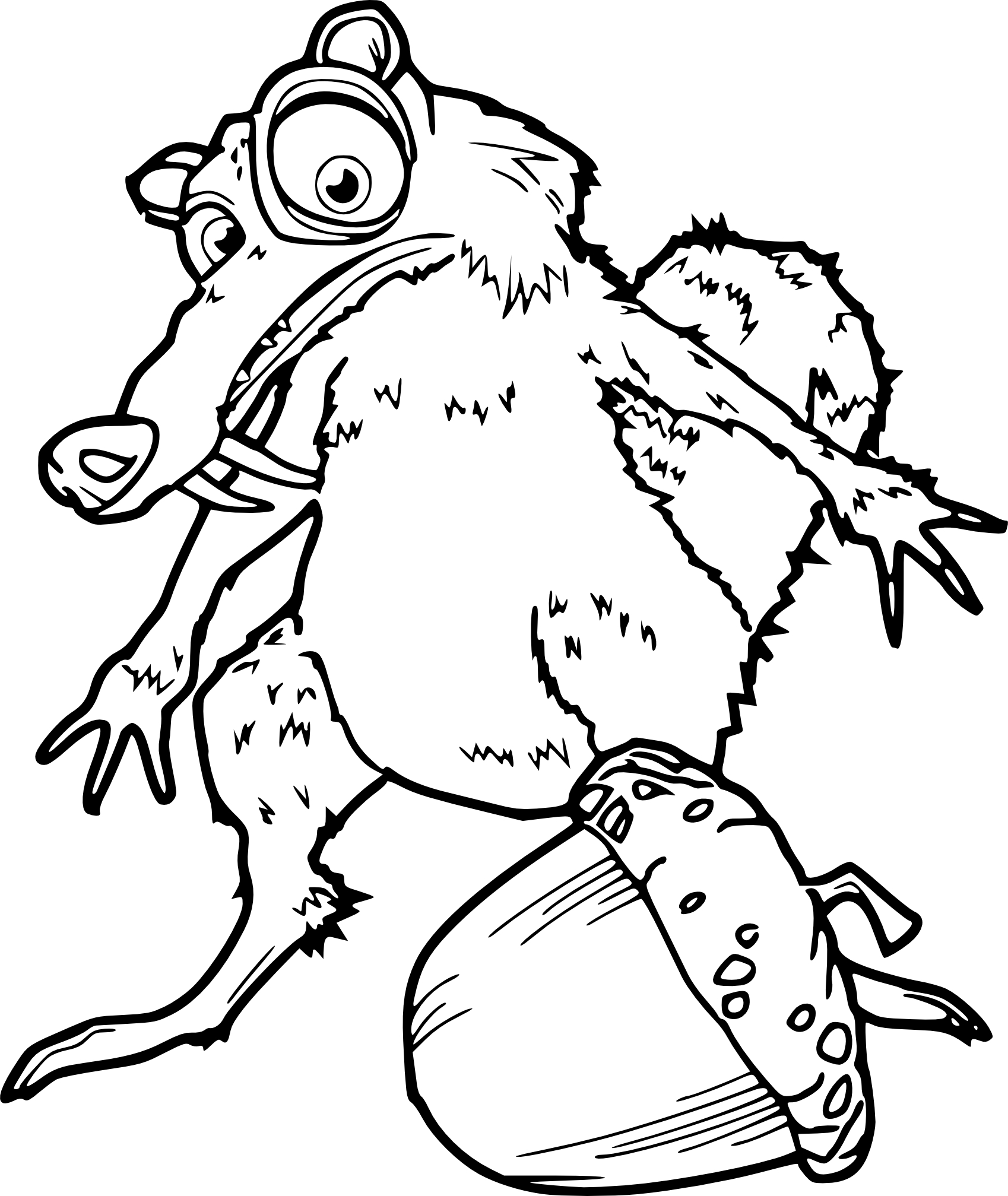 Scrat Ice Age coloring page