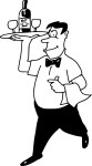 Restaurant Waiter coloring page