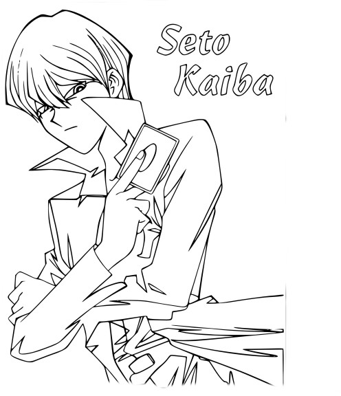 Disegno di Yu Gi Oh Seto Kaiba da colorare