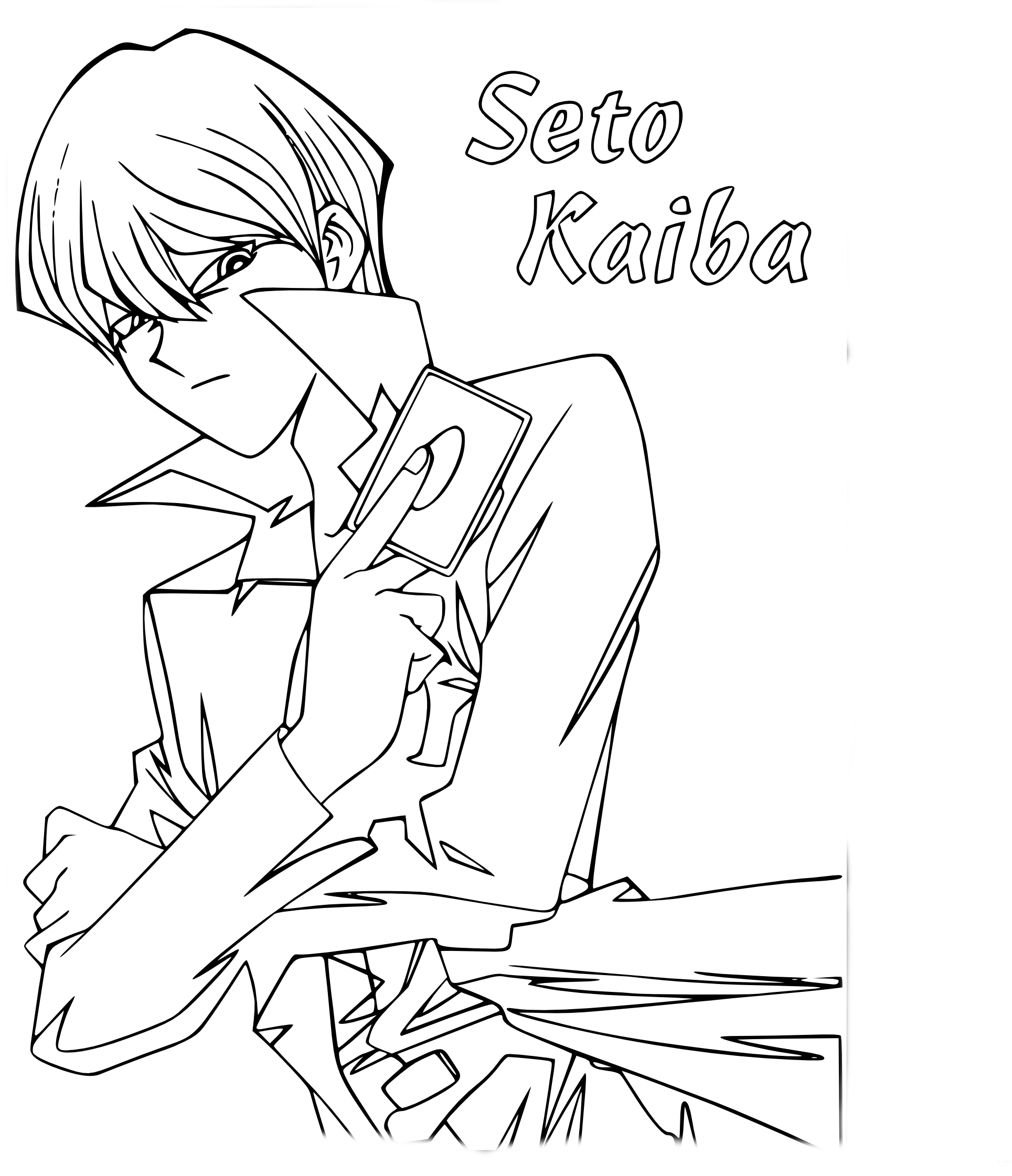 Disegno di Yu Gi Oh Seto Kaiba da colorare