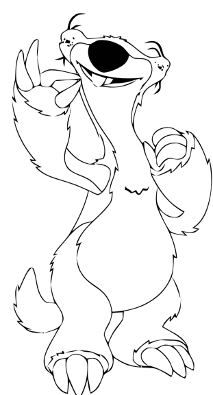 Sid The Ice Age coloring page