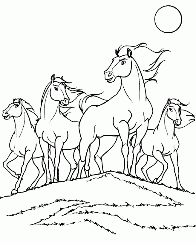 Disegno di Spirito il cavallo da colorare