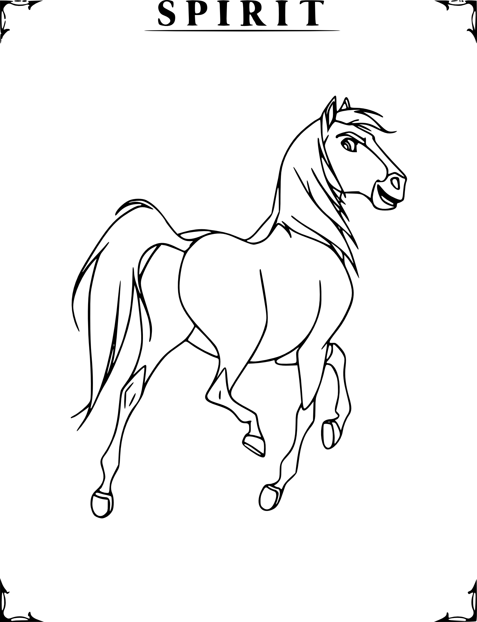 Spirit The Stallion Of The Plains coloring page