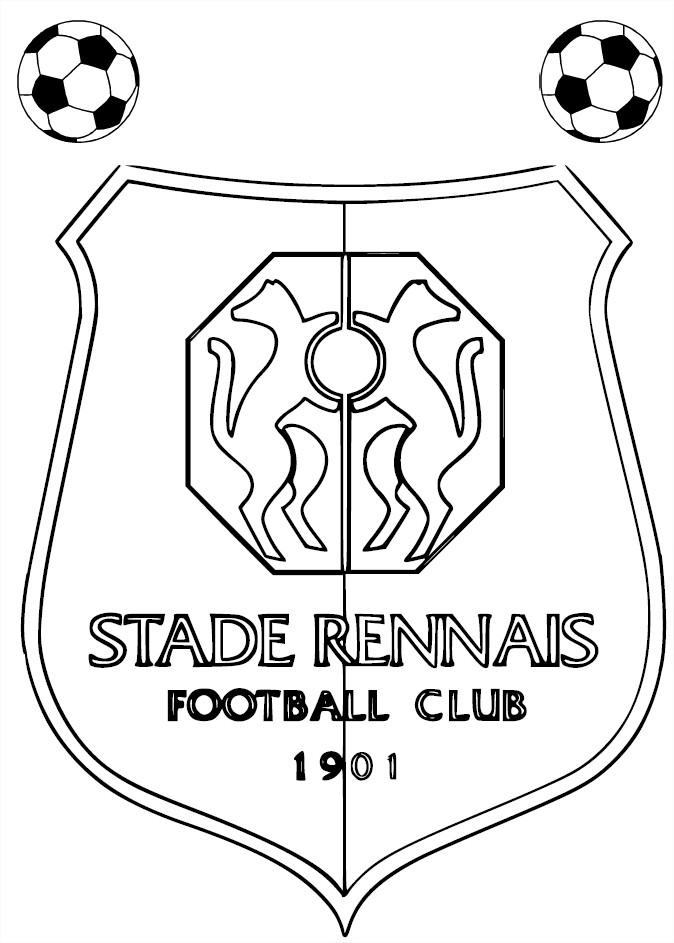 Stade Rennais Crest coloring page