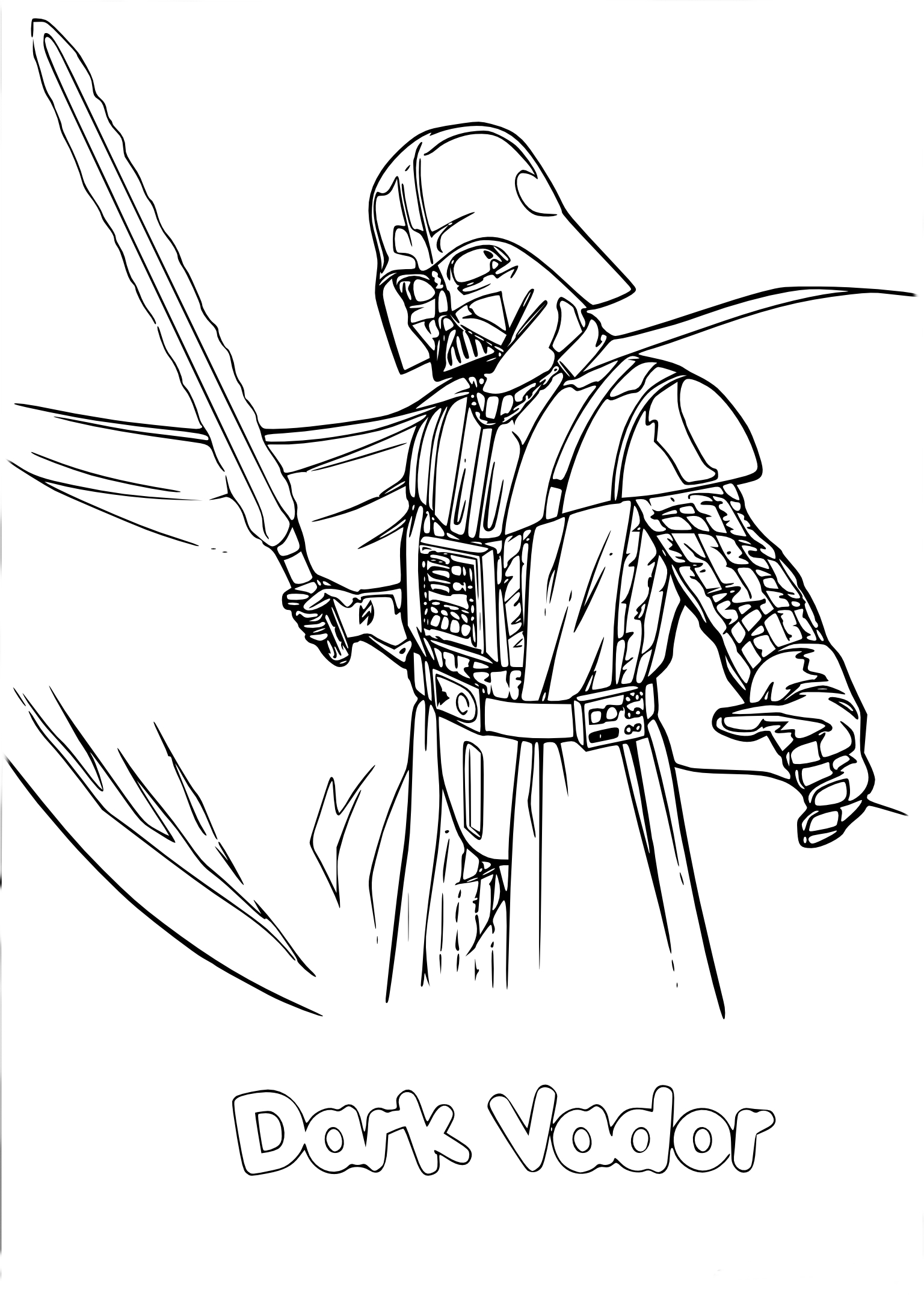 Star Wars Darth Vader coloring page