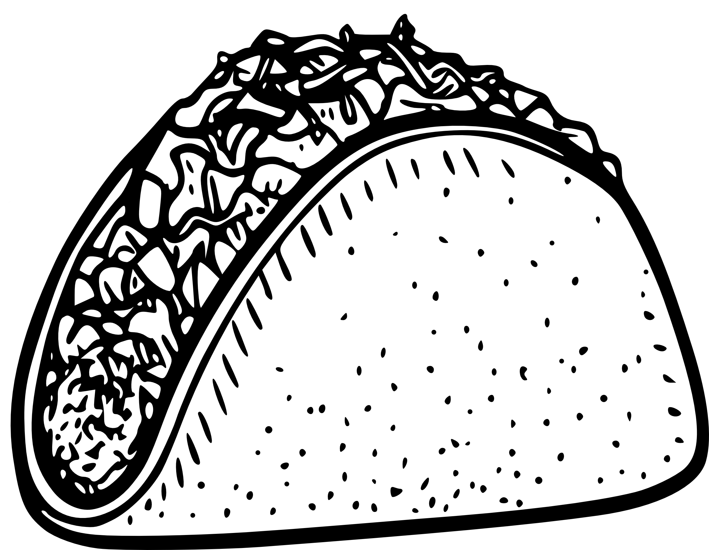 Disegno di Tacos messicani da colorare