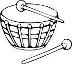 Drum coloring page