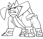 Disegno di Pokemon Terrakion da colorare