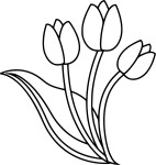 Disegno di Tulipano da colorare