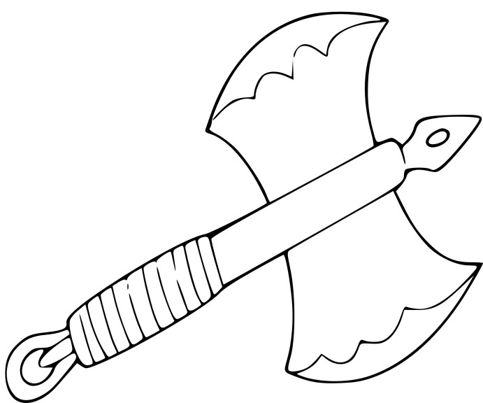 An Axe coloring page