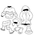 Winter Clothes coloring page