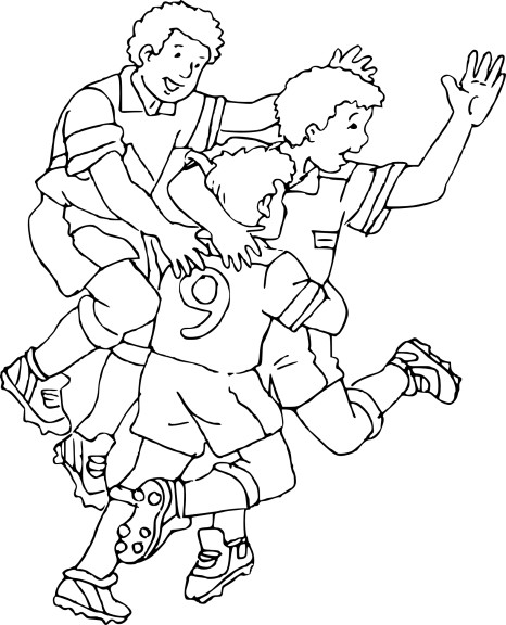 Soccer Victory coloring page
