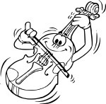 Violin coloring page