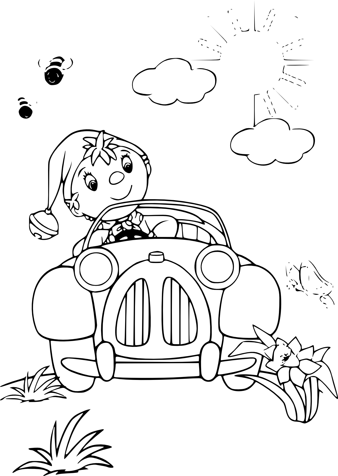 Yes Or No Car coloring page