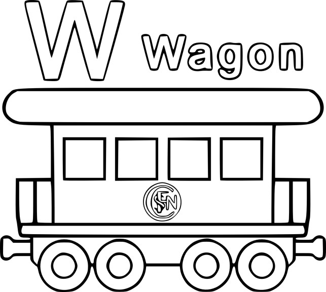 Wagon coloring page