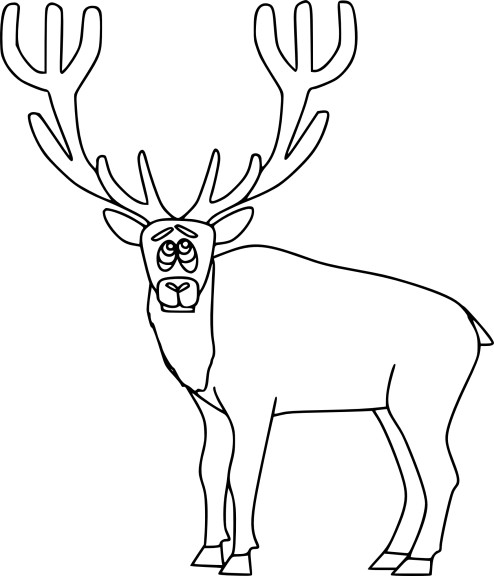 Coloriage wapiti