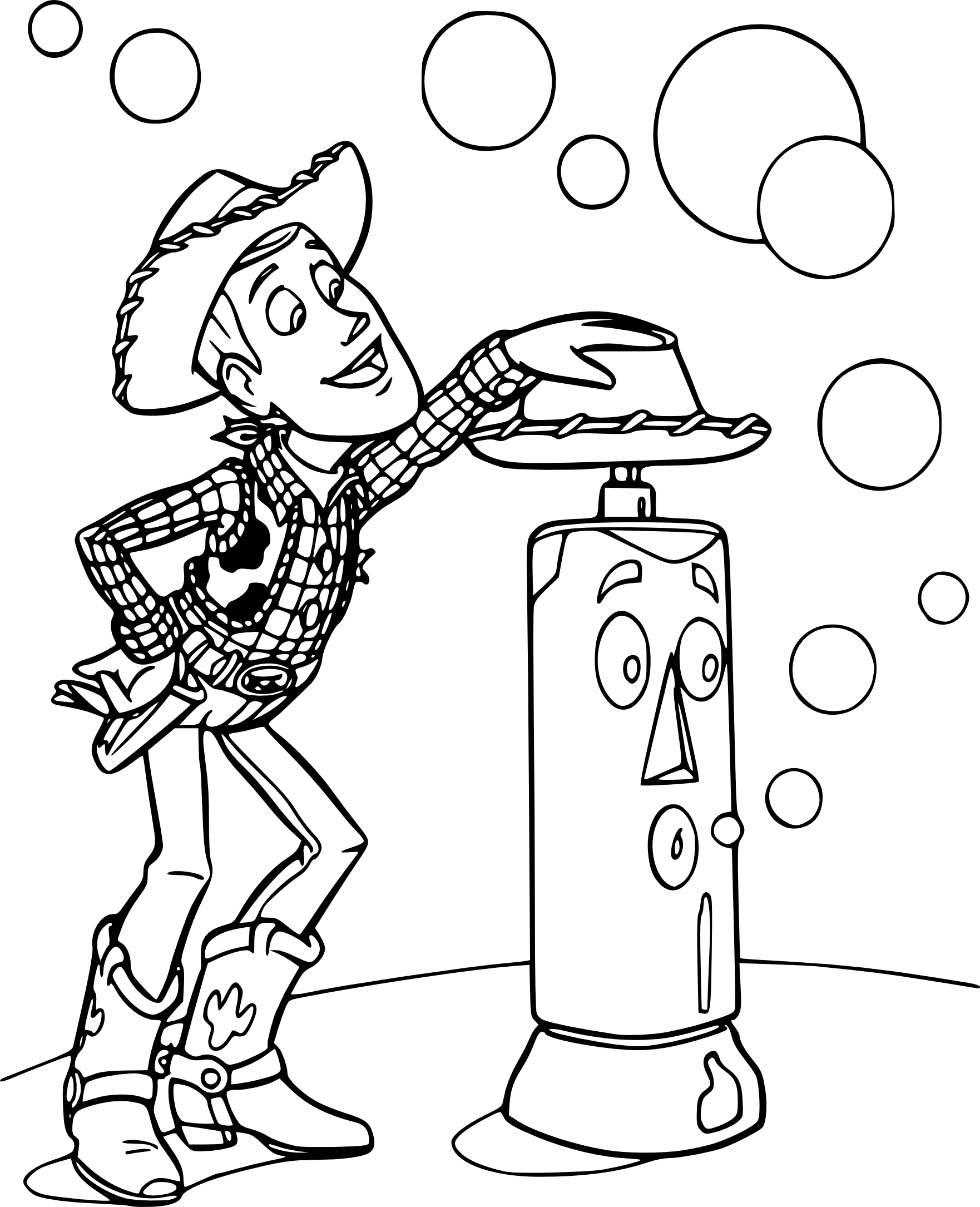 Woody Toy Story 3 coloring page
