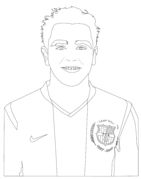 Xavi Hernandez coloring page