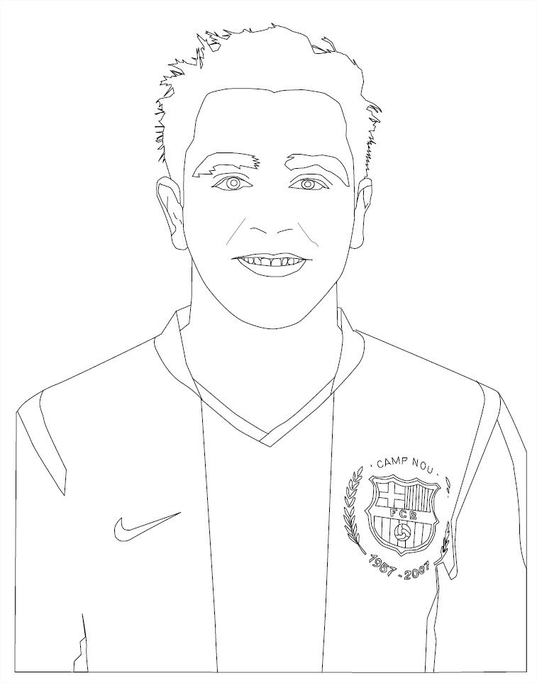 Xavi Hernandez coloring page