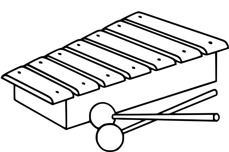 Xylophone coloring page