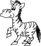 Funny Zebra coloring page