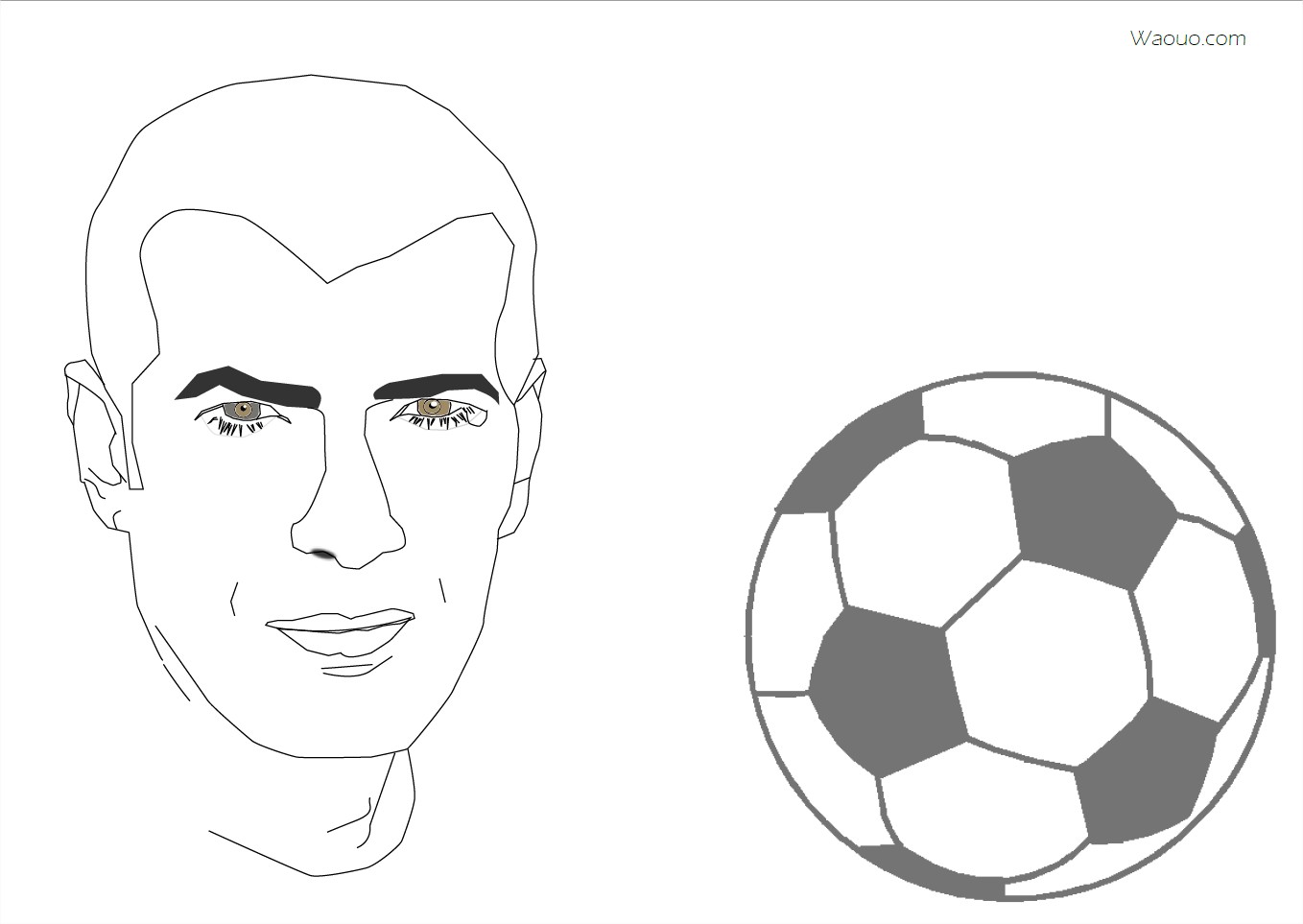 Disegno di Zidane da colorare