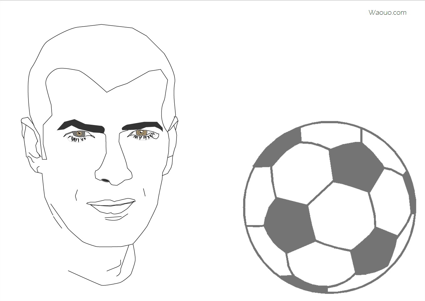 Zidane coloring page