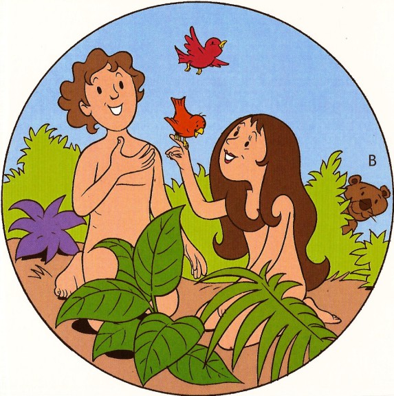 Dessin Adam et Eve