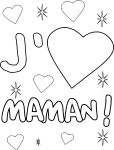 Mothers Day drawing and coloring page