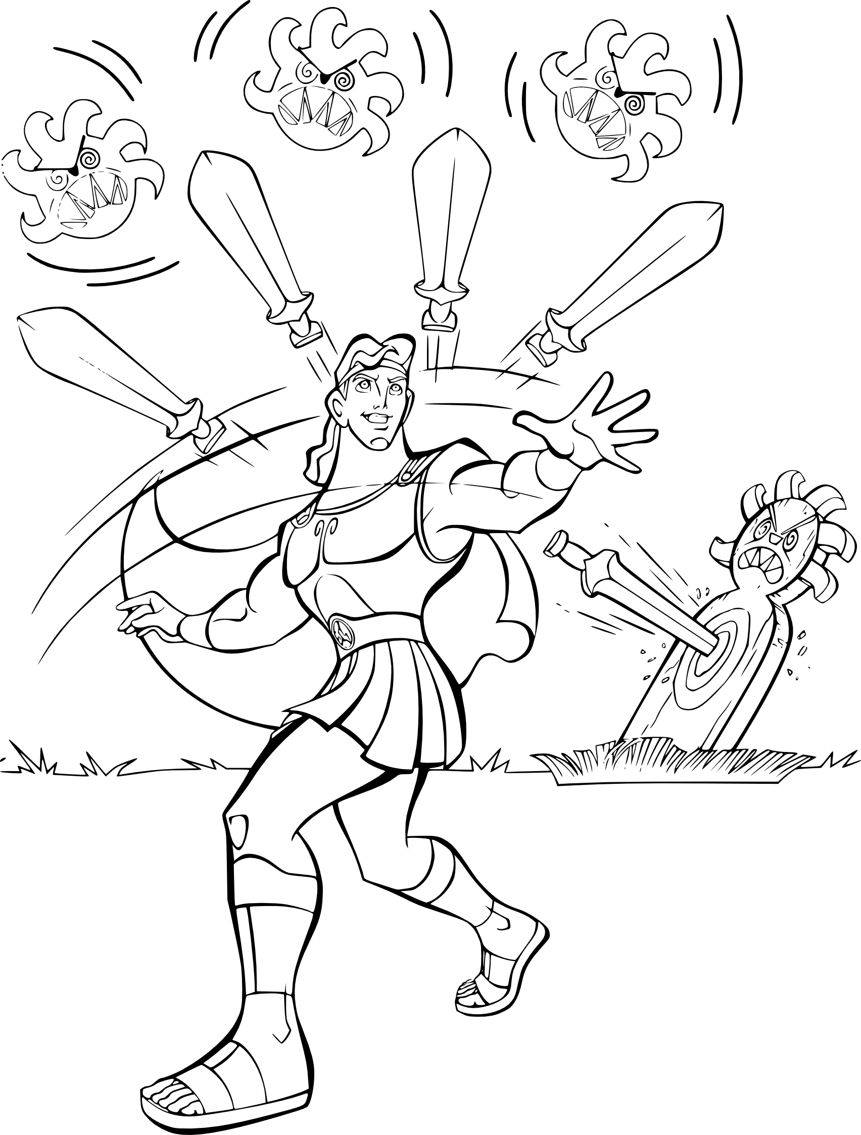 Free Hercules coloring page