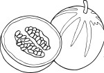 Free Melon coloring page