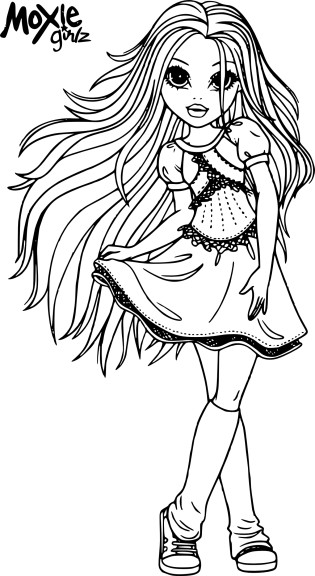 Moxie Girlz drawing and coloring page