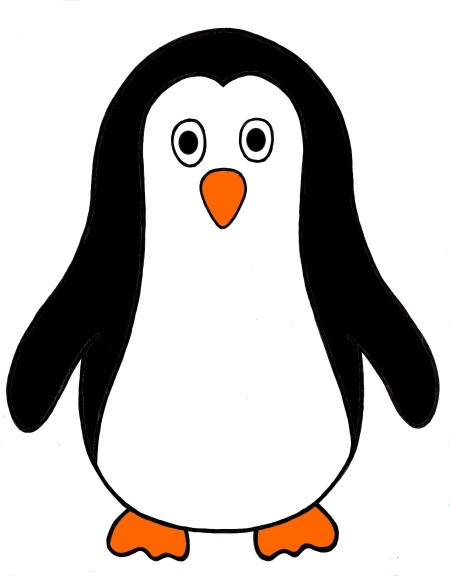 Disegno di Pinguino facile da colorare