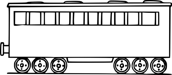 Wagon drawing and coloring page