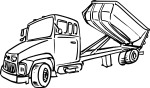 Dump Truck drawing and coloring page